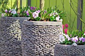 PILED PEBBLES PLANT CONTAINER