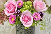 FLOWER ARRANGEMENT IN PINK AND LIME