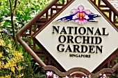 NATIONAL ORCHID GARDEN SIGN IN SINGAPORE BOTANICAL GARDENS