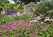 Wide borders of herbaceous perennials
