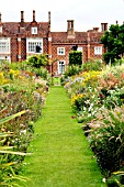 HELMINGHAM HALL, SUFFOLK: THE HERBACEOUS BORDER IN THE WALLED GARDEN