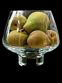 PEARS IN GLASS BOWL (PYRUS COMMUNIS)