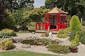 GARDEN VIEW, ORIENTAL GARDEN, NGS OPEN DAY, HATCH ROAD, BRENTWOOD, ESSEX