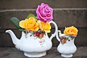 ROSES IN TEAPOT