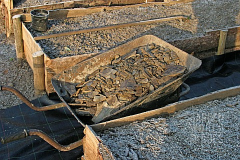 RAISED_BEDS__MAKING_PATHS_AS_DUG_SHALE_IN_BARROW_READY_FOR_PATH