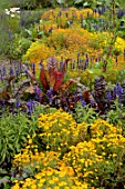 Flowering kitchen garden, France Alsace Wesserling Park