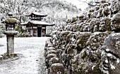 Garden of Atagi-nembutsuji Temple in winter, Japan