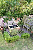 Small pond in an urban garden