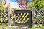 Wooden gate in a garden