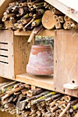 Insect hotel in a garden