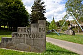 Stadtweiher Park , Sculpture Garden , Bitche , Lorraine, France