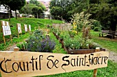 Medieval garden the Courtil of St. Fiacre , Ferrette , Alsace, France