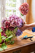 Making of Hydrangea bouquet