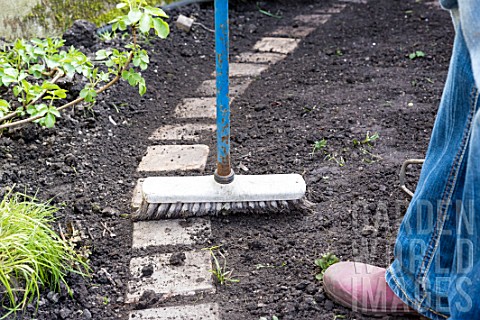 Sowing_a_lawn_on_a_garden_path