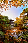 Sunset in the Ginkakuji temple, Kyoto, Japan