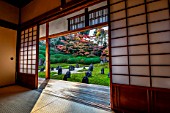 Japanese rock garden in Komyoin temple, Kyoto, Japan