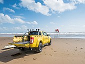 Beach surveillance in summer, Talmont St Hilaire, Vendée, Pays de Loire, France