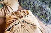 Distillation of wild lavender to obtain essential oil, Montagne de Lure, Alpes de Haute-Provence, France