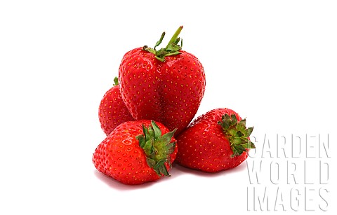 Several_ripe_strawberries_on_a_light_background_Natural_color_and_shape_Closeup