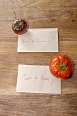 Harvesting seeds of old variety tomatoes Coeur de boeuf and Noire de Crimée