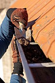 Gutter cleaning to prevent the proliferation of mosquito larvae