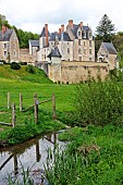 Château de Courtanvaux XIV medieval style listed monument Besse sur Braye, Sarthe, Pays de la Loire, France