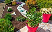 Little garden in front of a house, Calvados, Normandy, France