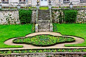 Jardins de lHermine and the Hermine flowerbed, symbol of Brittany, Vannes, Golfe du Morbihan, Southern Brittany, France
