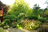 Japanese garden at Moulin de la Lande in Brittany, France