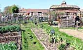 Vegetable garden at the Arche de la Nature, Le Mans metropole, Sarthe, France