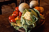 Still life of fruit and vegetables