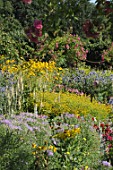 Perennial border at Floor Castle, in Scotland