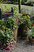 Flower containers at House of Dun, Scotland