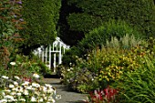 Path and greenhouse at Malleny Garden, Scotland