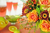 ROSES AND GERBERA ARRANGEMENT