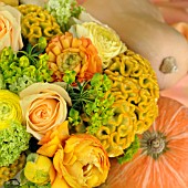 FLORAL AND FRUIT AUTUMN ARRANGEMENT