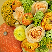 FLORAL AND FRUIT AUTUMN ARRANGEMENT