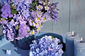 ASTER AND HYDRANGEA BOUQUET