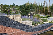 TERRA BOTANICA, GABION WALL BY THE MEDITERRANEAN GARDEN