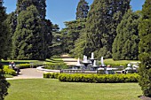 CAMBRIDGE UNIVERSITY BOTANIC GARDENS,  FOUNTAIN AND AVENUE