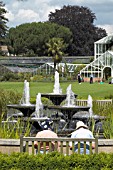 CAMBRIDGE UNIVERSITY BOTANIC GARDENS,  FOUNTAIN AND HOT HOUSES