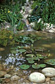 POOL STONE AND PEBBLES WATERFALL