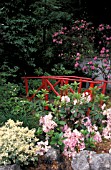 RED BRIDGE WITH RHODODENDRON