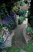 HERRINGBONE BRICK  PATH AND GRAVEL