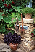 GARDEN TOOL HOLDER ON WALL