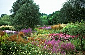 PENSTHORPE GARDENS, SUMMER BORDER VIEW