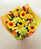 YELLOW AND ORANGE FLOWER BOUQUET