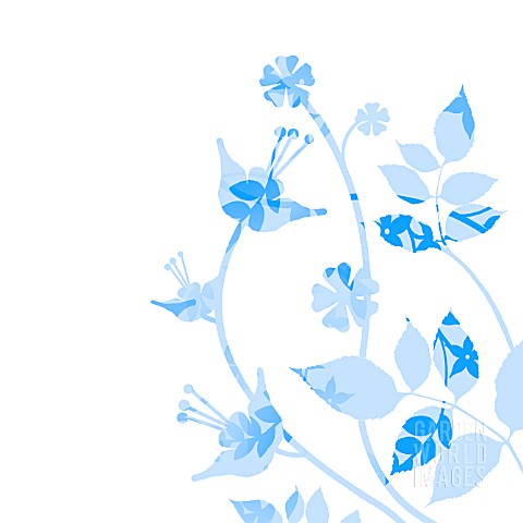 BLUE_LEAVES_PLANT_SILHOUETTE_GRAPHIC_ART