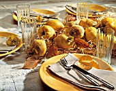 TABLE DECORATED WITH QUINCES