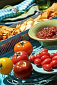 WESTERN THEMED GARDEN PARTY TABLE WITH TOMATOES